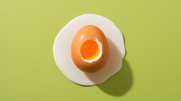 Un huevo crudo aislado en blanco con vía de recorte