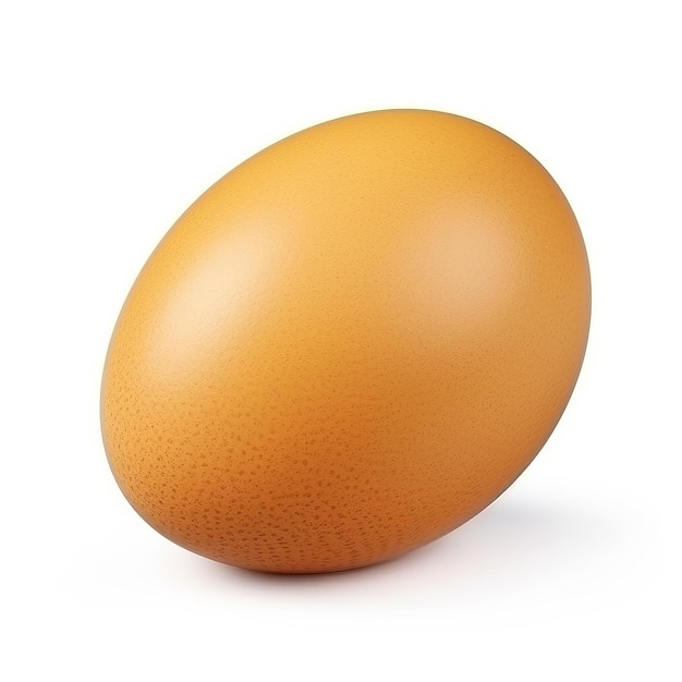 huevo de gallina marrón aislado en fondo blanco