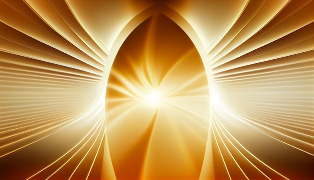 Un huevo de oro con una luz en el medio.