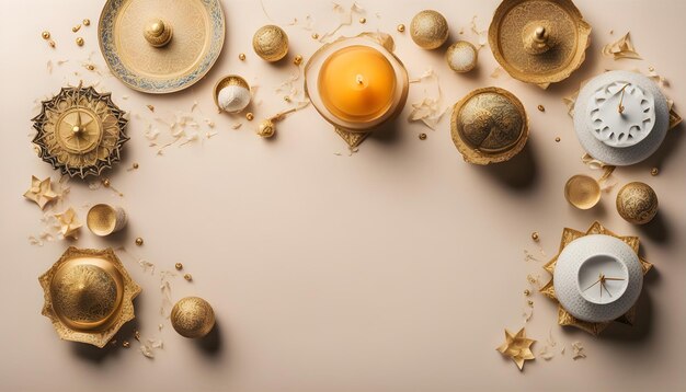 un huevo de oro con una vela en el medio