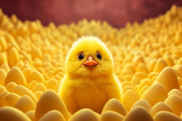 Huevo de pájaro naturaleza pollo pequeño recién nacido pico pollo amarillo aves de corral agricultura pluma esponjosa lindo bebé animal joven hermoso fondo de cultivo gallina