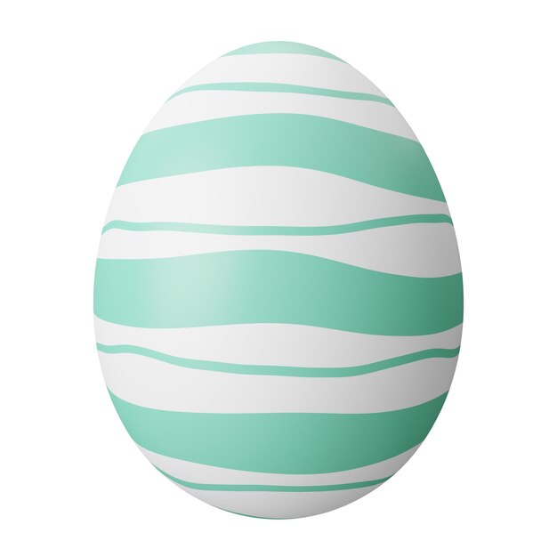 Huevo de Pascua aislado Ilustración de renderizado 3D
