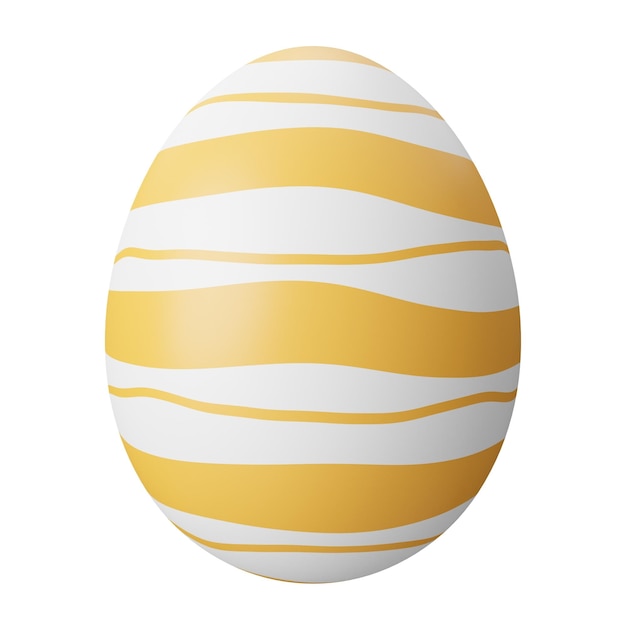Huevo de Pascua aislado Ilustración de renderizado 3D