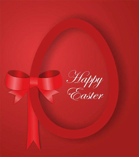 Huevo de Pascua de papel rojo