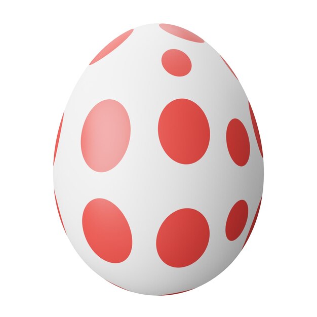 Huevo de Pascua punto aislado ilustración de renderizado 3D