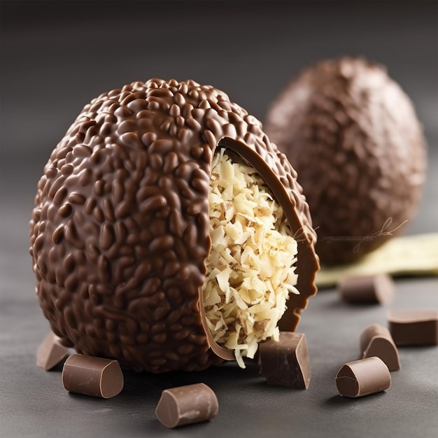 Huevo de Pascua Relleno de Bombón Brigadeiro