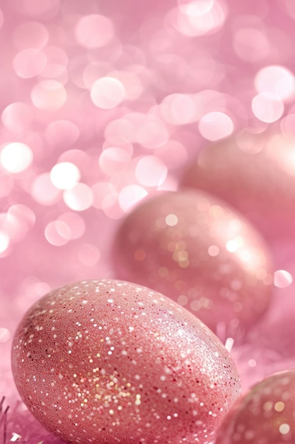 Huevo de Pascua sobre un fondo bokeh pastel creando una celebración vibrante y caprichosa Festival de Pascua