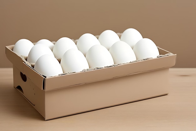 huevos en una caja que incluye uno que dice huevos