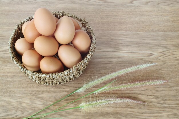 Huevos en la cesta