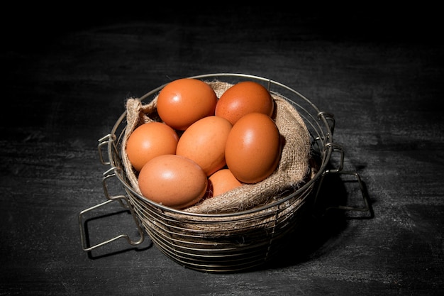 Foto huevos de gallina de primer plano