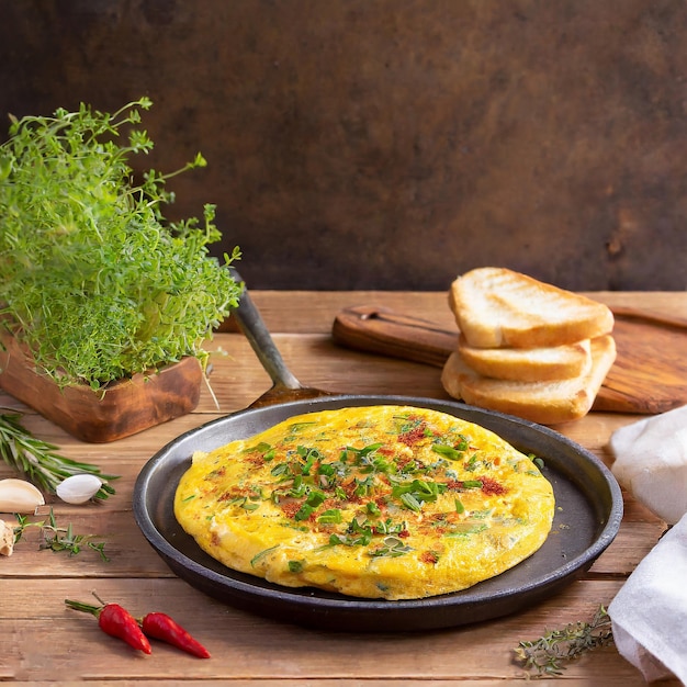 Foto huevos hervidos, fritos y tomates cocidos alimentos orgánicos para una buena salud ricos en proteínas