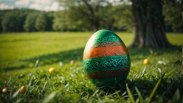 Huevos de Pascua de color con pintura