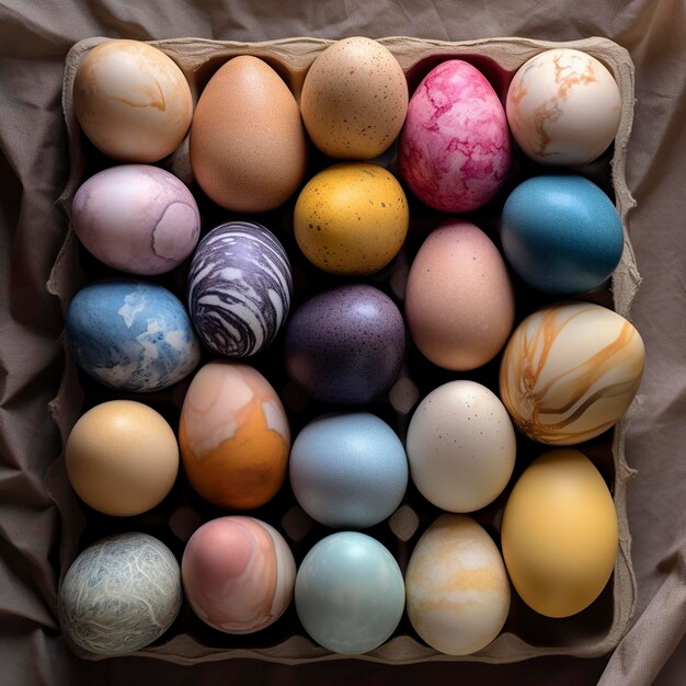 Huevos de Pascua de colores Generar Ai