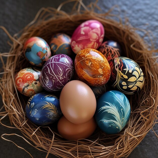 Huevos de Pascua de colores Generar Ai