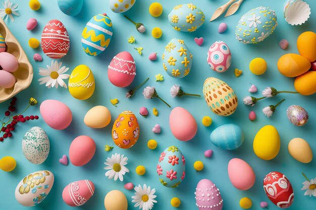 Los huevos de Pascua de colores