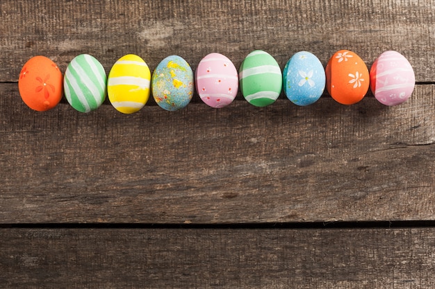Huevos de Pascua coloridos del vintage
