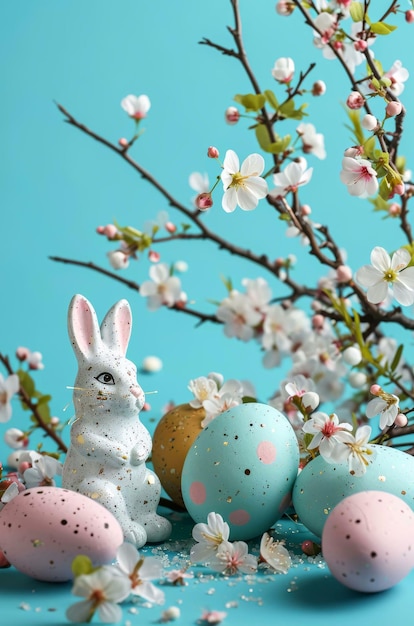 Huevos de Pascua y conejo