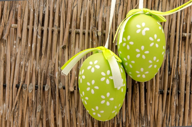 Foto huevos de pascua decorados