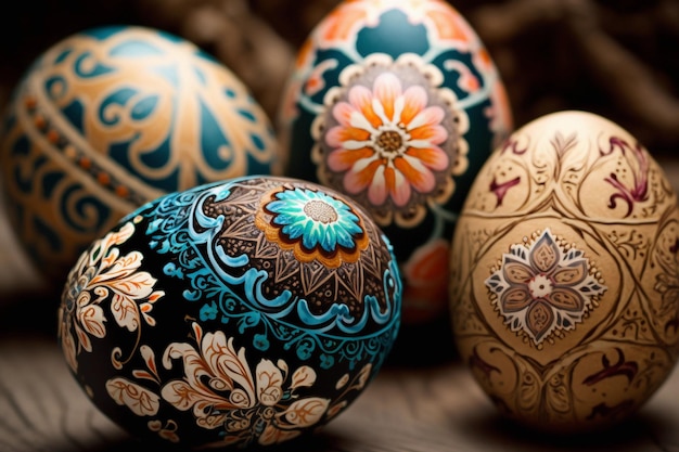 Huevos de Pascua decorados