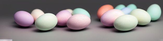 Huevos de Pascua decorativos como fondo Espacio para el concepto de banner de texto para las vacaciones de primavera Pascua Feliz Pascua colorido