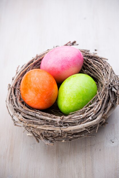 Huevos de Pascua en el nido