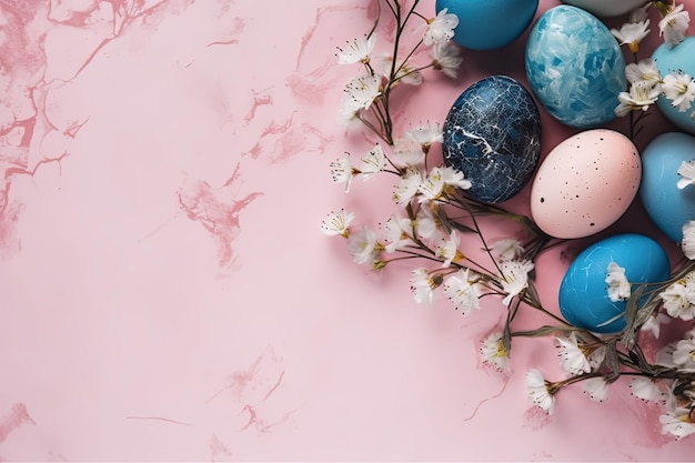 Huevos de Pascua en un nido