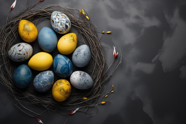 Huevos de Pascua en el nido