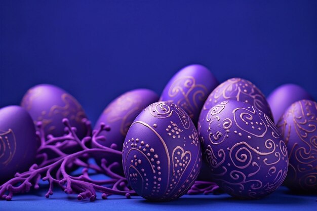 Foto huevos de pascua pintados