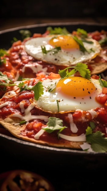 Huevos rancheros ist ein Frühstücks-Eiergericht