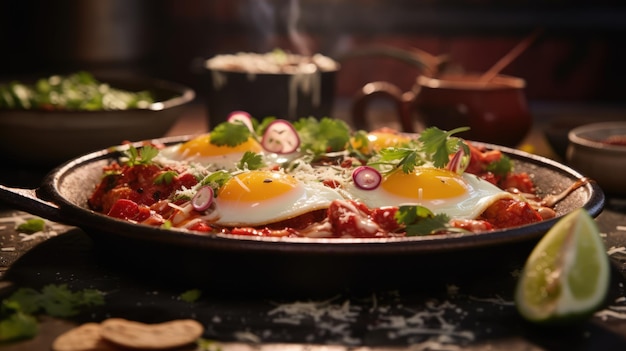 Huevos rancheros ist ein Frühstückseiergericht