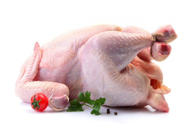 Huhn auf weiß