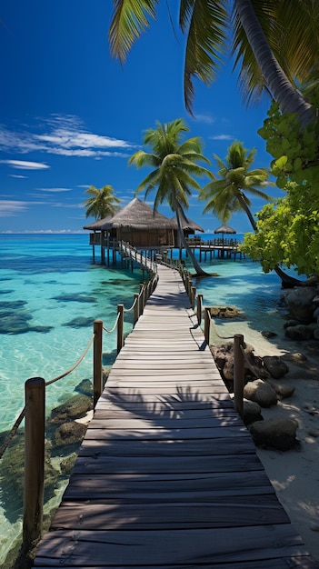 Foto una huida a una isla paradisíaca