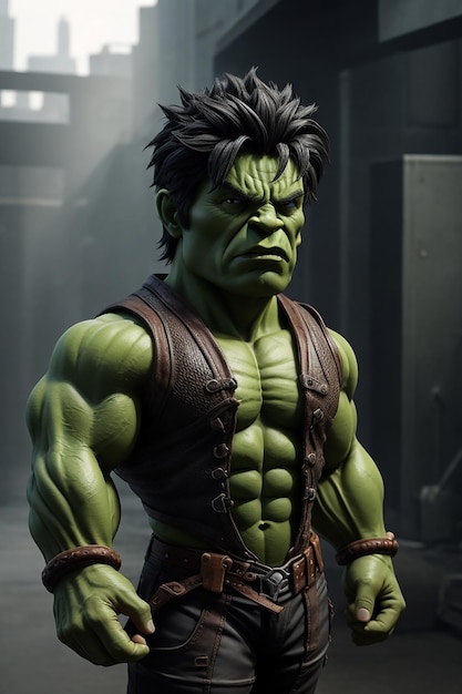 Hulk super hombre imagen AI generado