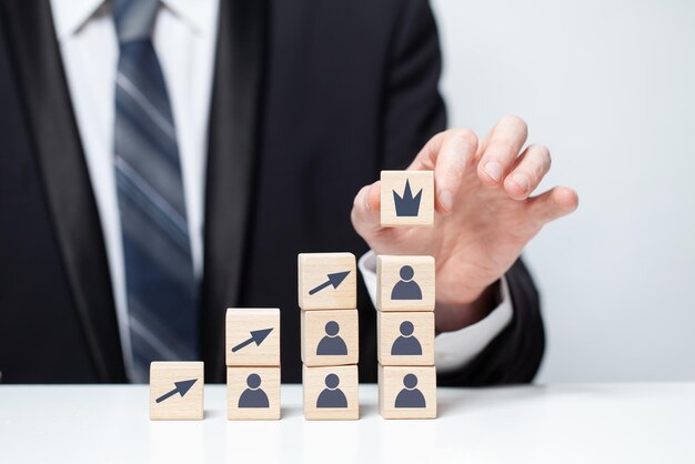 Human Resource Management Recruitment Mitarbeiter und erfolgreiches Geschäftsteam-Leiter-Konzept