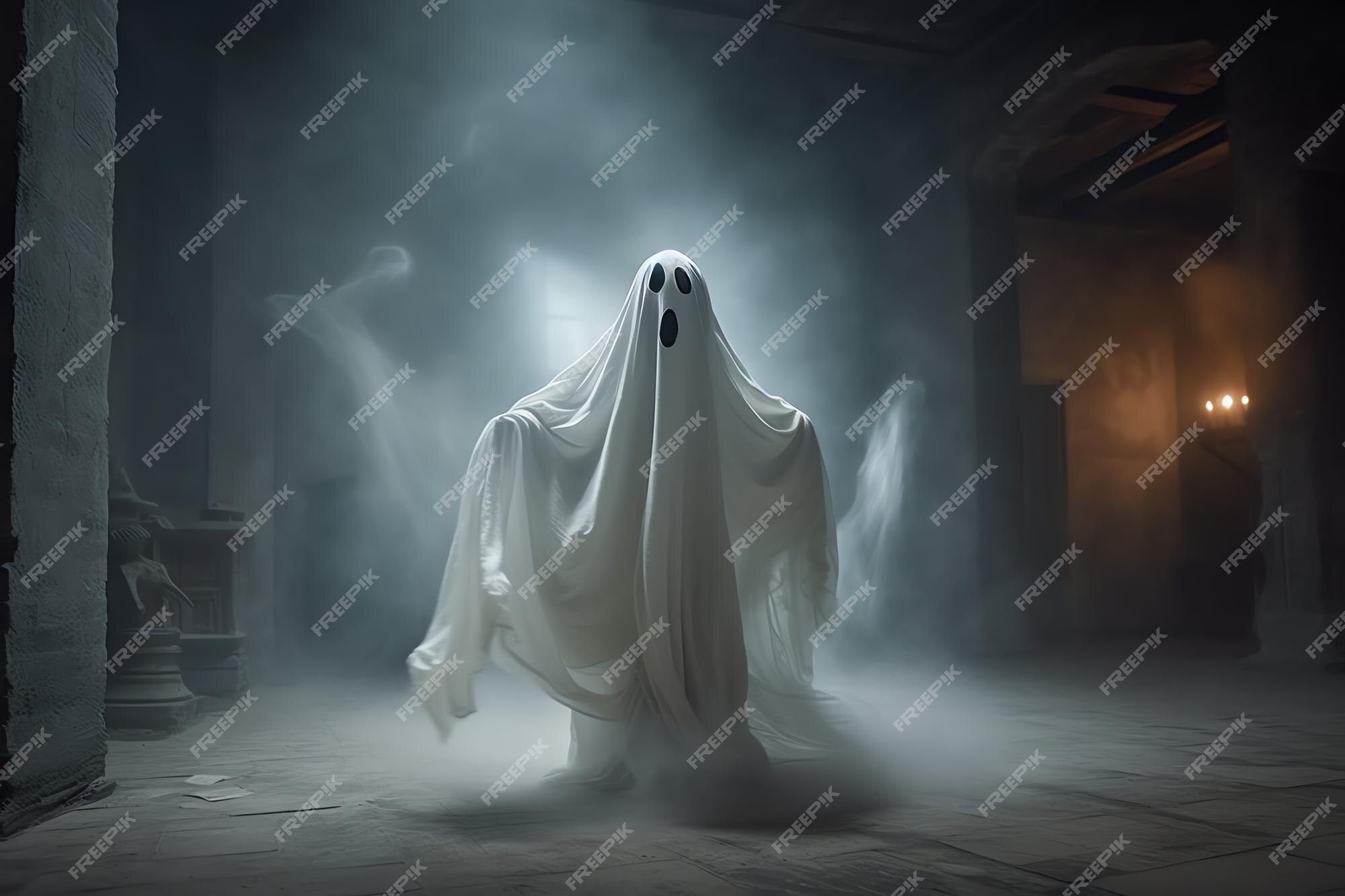 Etiquetas da janela do Dia das Bruxas - fantasma humano assustador