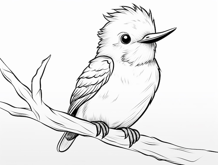 Foto hummingbird harmony kids einfache linienkunst