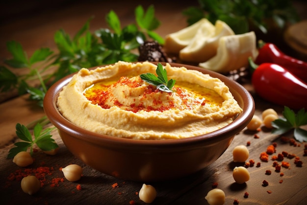 El hummus incorporado en platos de fusión como la pizza de hummus o los rollos de sushi de hummus