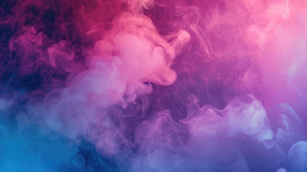 El humo atmosférico es un fondo de colores abstractos de primer plano