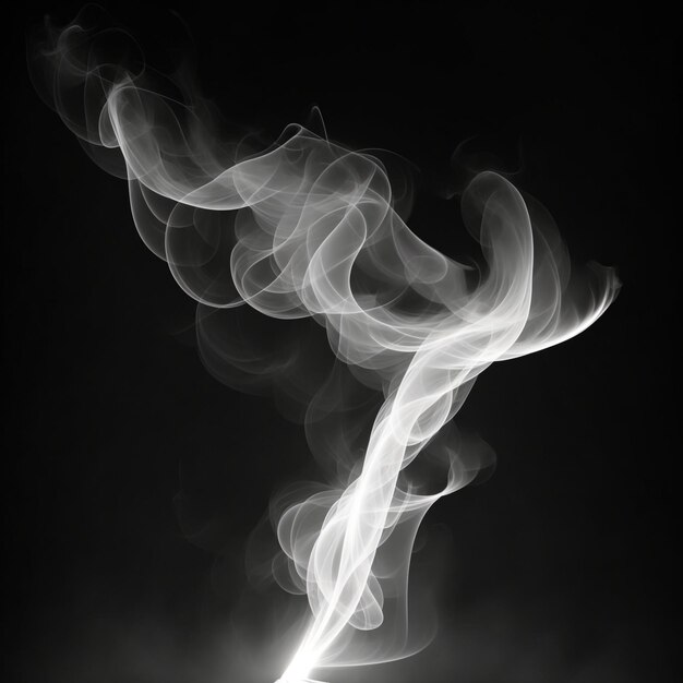 humo blanco con fondo negro