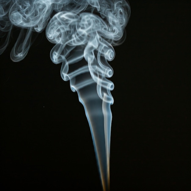 Humo blanco en un fondo oscuro