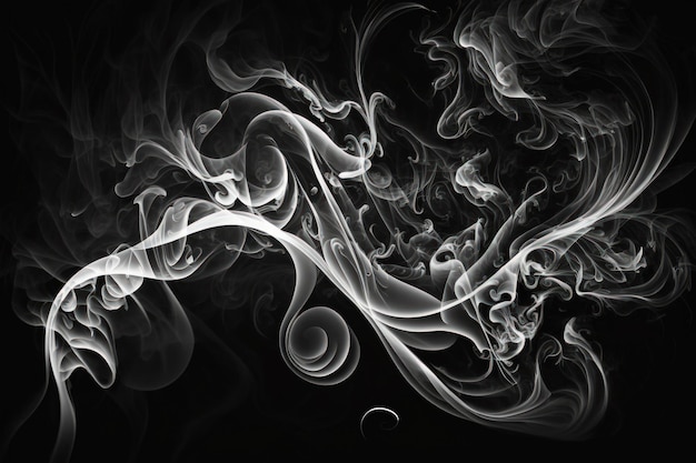 Humo blanco y negro abstracto