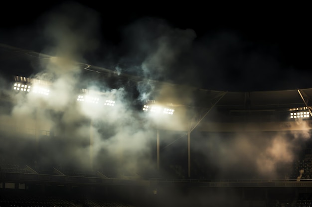 Un humo en un campo de deportes