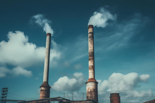 Foto humo de una chimenea ia generativa