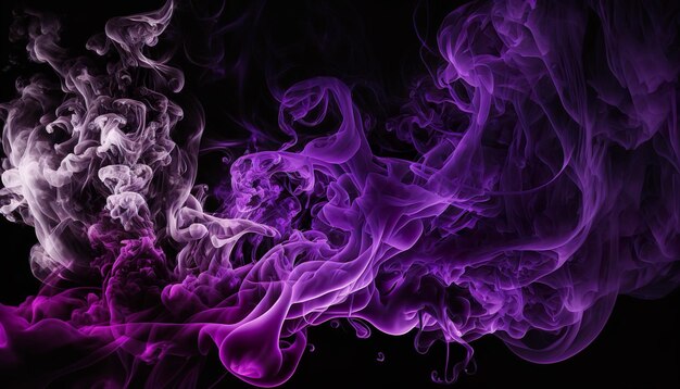 Humo de color abstracto sobre un fondo oscuro fondo de color vape ahumado