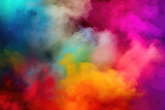 Humo de colores sobre un fondo negro