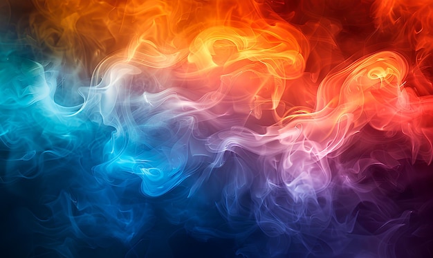 un humo colorido con la palabra humo en él