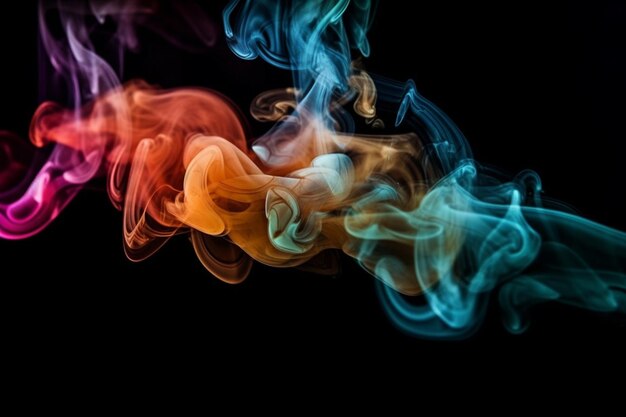 Un humo colorido con la palabra humo