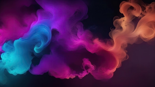 Humo de diferentes colores explotando y combinando papel tapiz de fondo de humo de colores