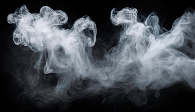 Humo fantasma sobre fondo oscuro