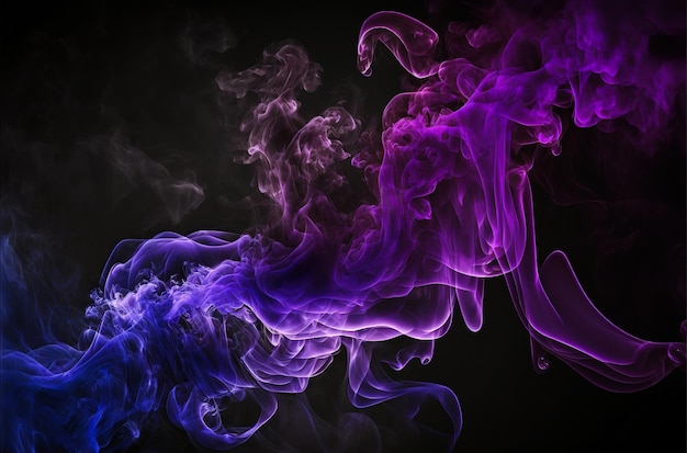 humo morado y azulado